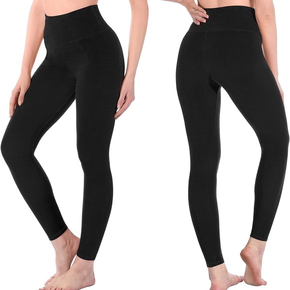 Women's Black High-Waisted Leggings 1 pair - Picture 2 of 6